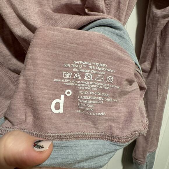 Dagsmejan Nattwarm Sleep Tech Long Sleeve Cowl Neck Top Dusty Pink Size XL - Picture 6 of 7